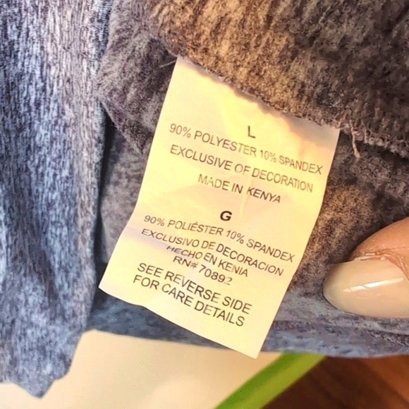 Apana Cowl Neck Drawstring Sweater Purple Size Large - Picture 6 of 11